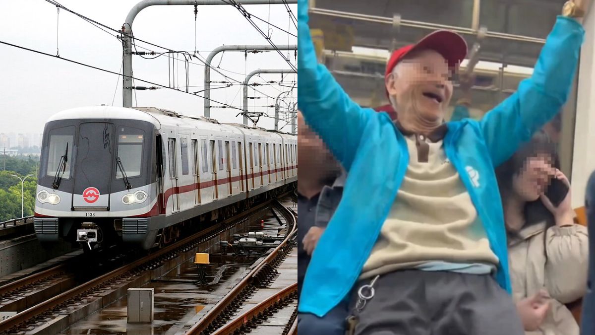 Elderly man sits on woman’s lap after refusing priority seat on Shanghai Metro; police report filed