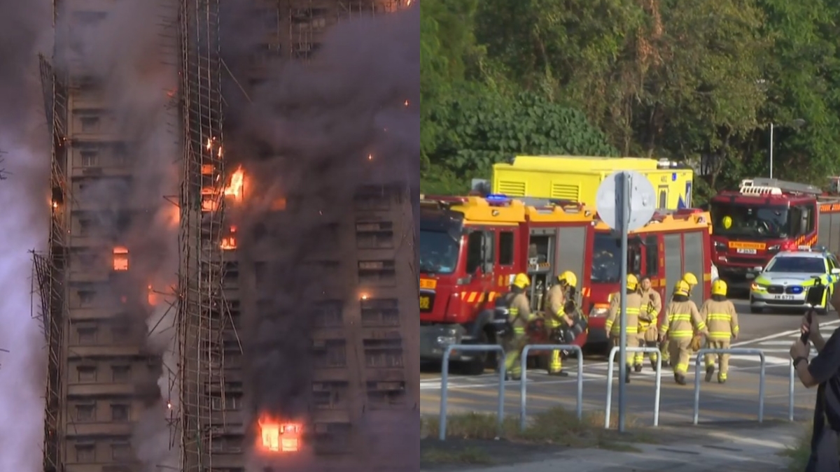 Twelve dead, including firefighter, in major high-rise blaze in Hong Kong