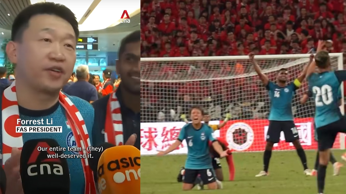 Lions return to heroes’ welcome as Forrest Li announces S$2m reward for Asian Cup qualification