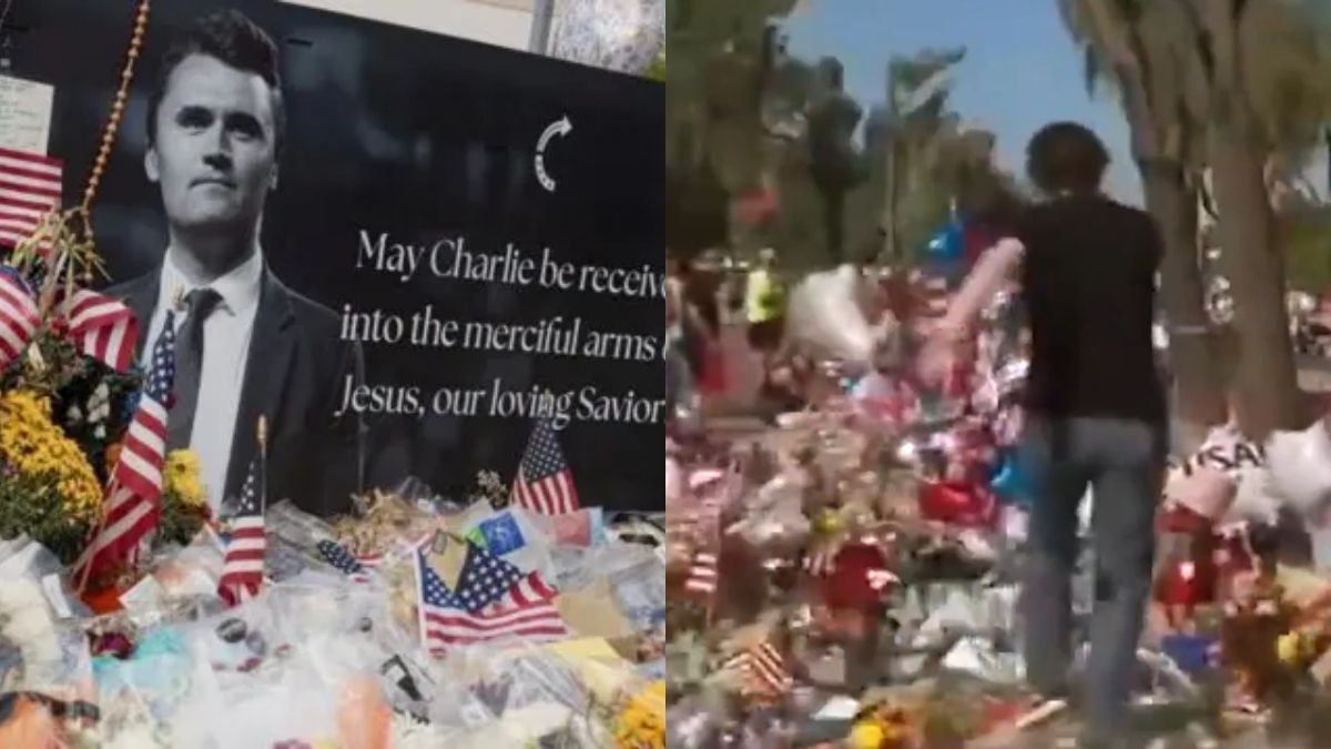 Teen arrested for stomping on Charlie Kirk memorial outside Turning Point USA HQ