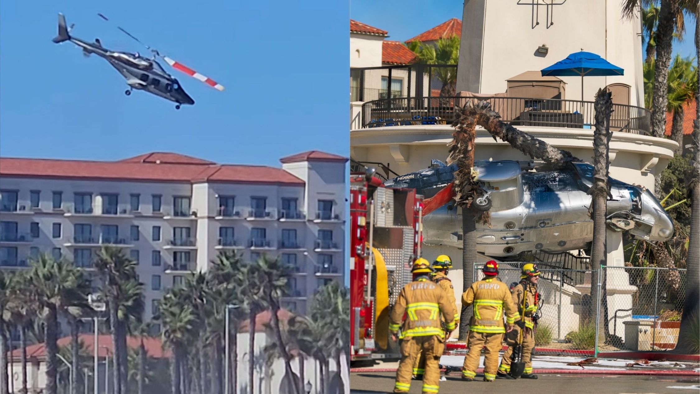 Helicopter crash near Huntington Beach resort leaves five injured, including a child