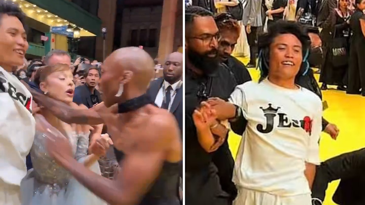 Man charged with public nuisance for rushing Ariana Grande at Wicked premiere