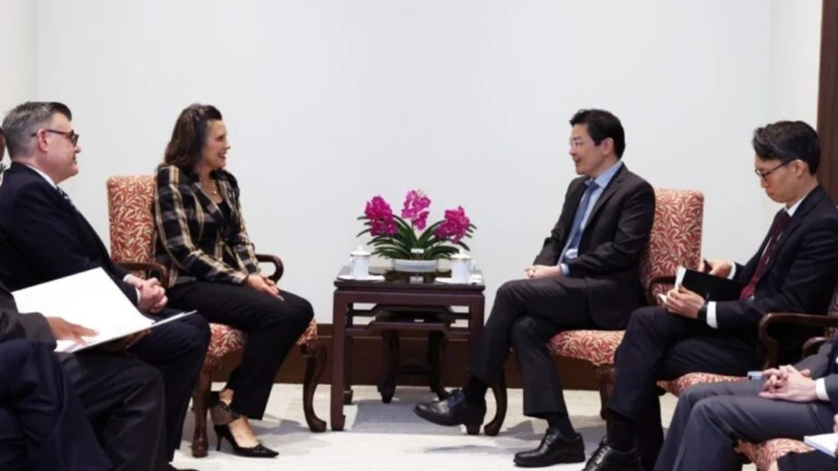 Michigan Governor Gretchen Whitmer meets PM Lawrence Wong in Singapore