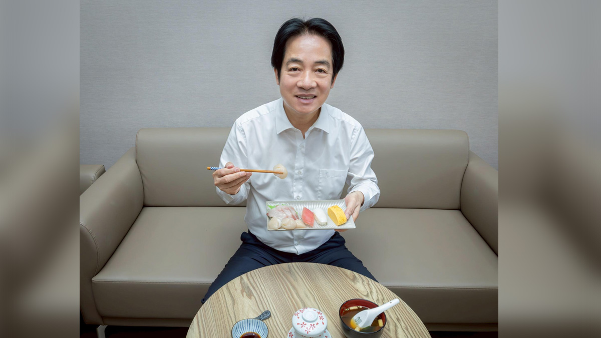 Taiwan’s leader Lai Ching-te shares sushi lunch post after China’s Japan seafood ban, drawing Beijing’s rebuke