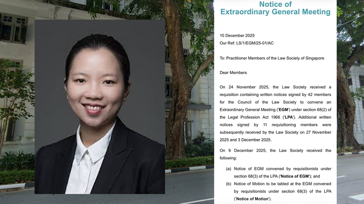 Luo Ling Ling defends public disclosure of Law Society EGM after council inaction