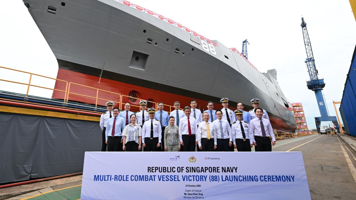 RSN launches first multi-role combat vessel ‘Victory’, marking milestone in naval transformation