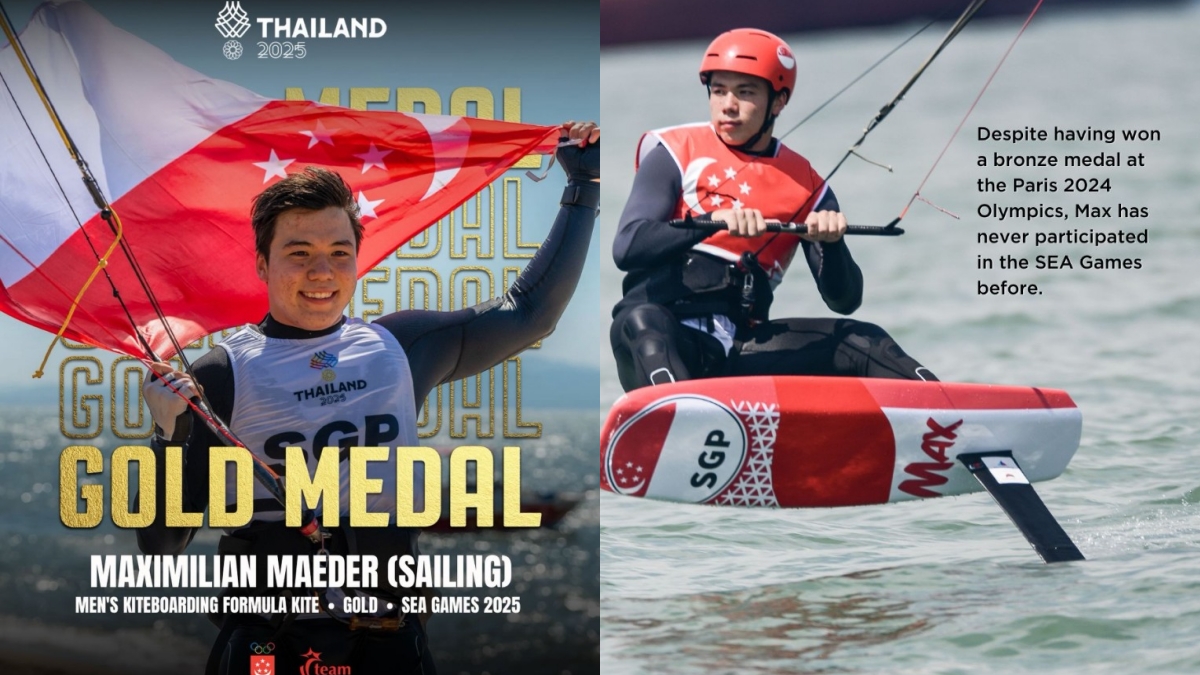 Maximilian Maeder seals debut SEA Games kitefoiling gold with perfect record