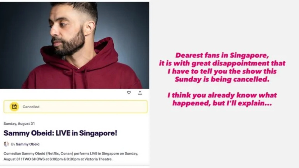 IMDA refutes claims of script edits as comedian Sammy Obeid cancels Singapore show