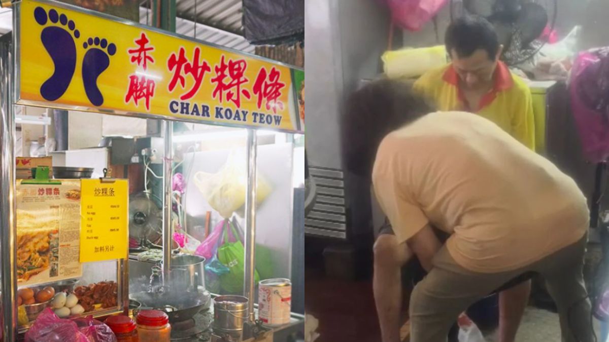Penang’s famous “Barefoot Char Koay Teow” hawker vomits blood while cooking, rushed to hospital