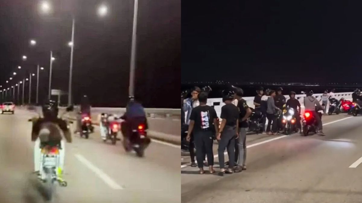 Police arrest 33 riders for dangerous stunt on the Second Penang Bridge in Malaysia