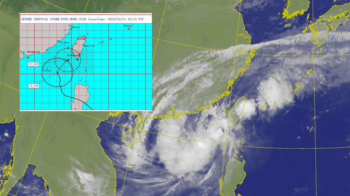 Fung-Wong downgraded to tropical storm but remains a major threat to Taiwan