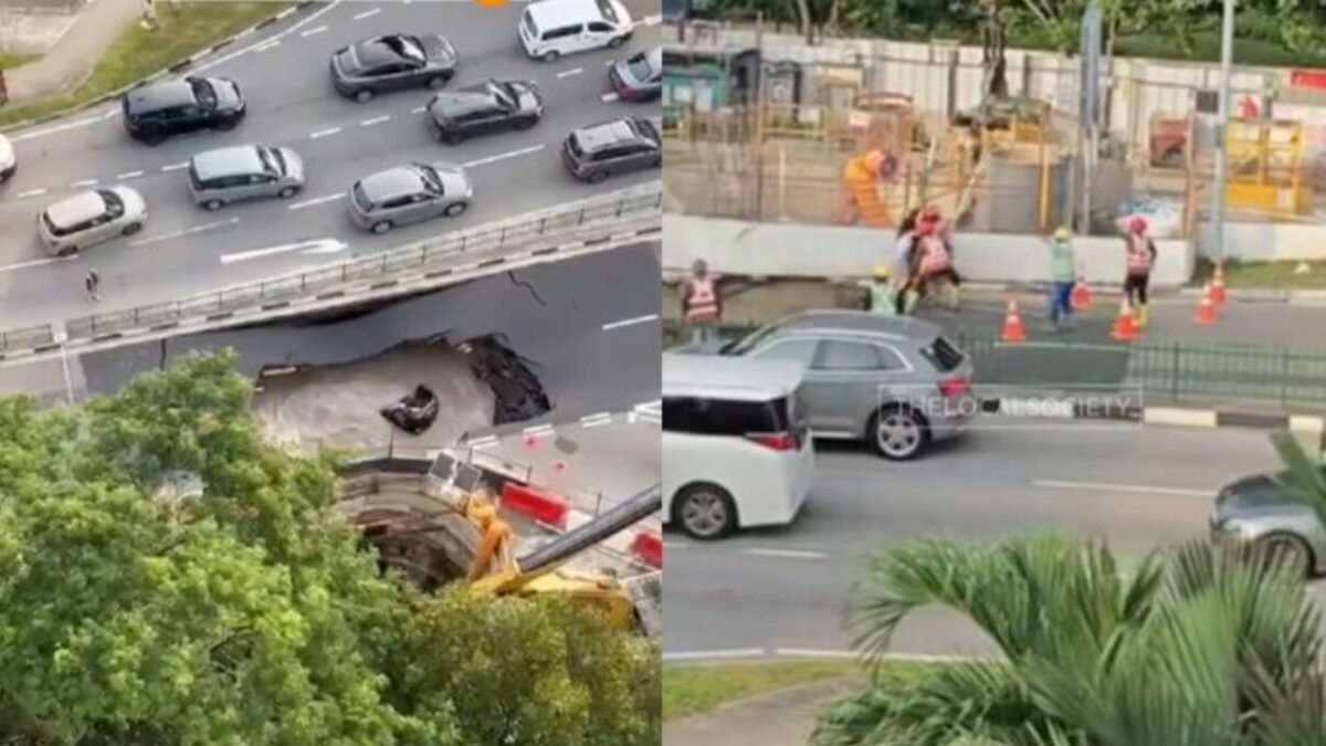 Tanjong Katong Road South closed until further notice after sinkhole incident; repairs underway