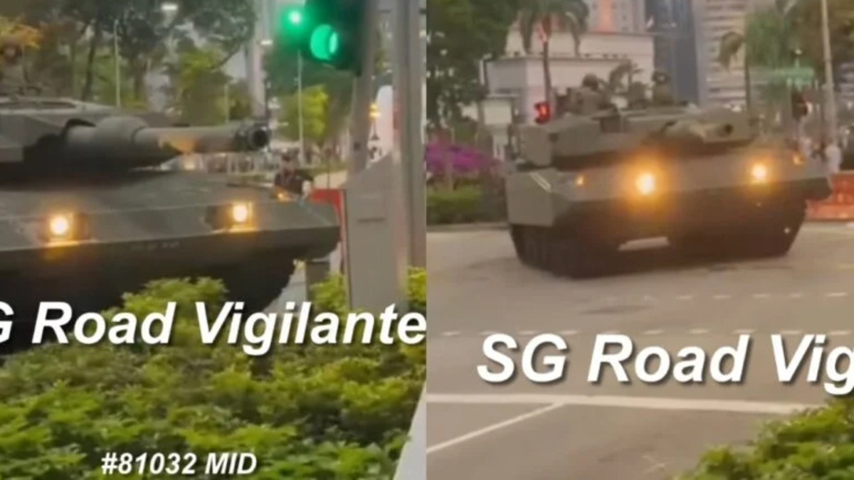 SAF tank hits traffic light during NDP 2025 rehearsal; no injuries reported
