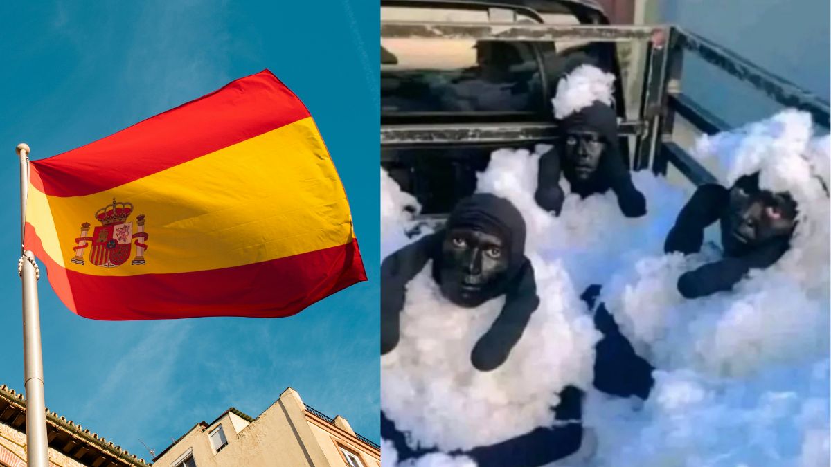 Viral photo of “sheep-disguised migrants” debunked as miscaptioned 2024 dance footage