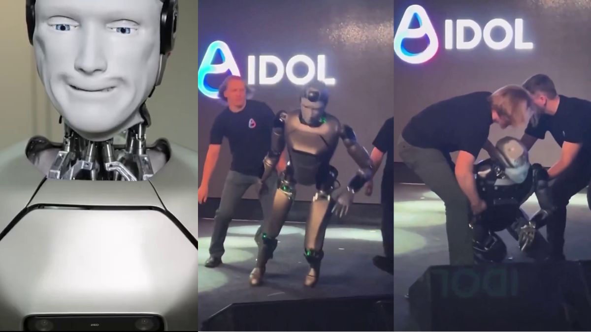 Russia's AIdol robot falls during first public showcase in Moscow