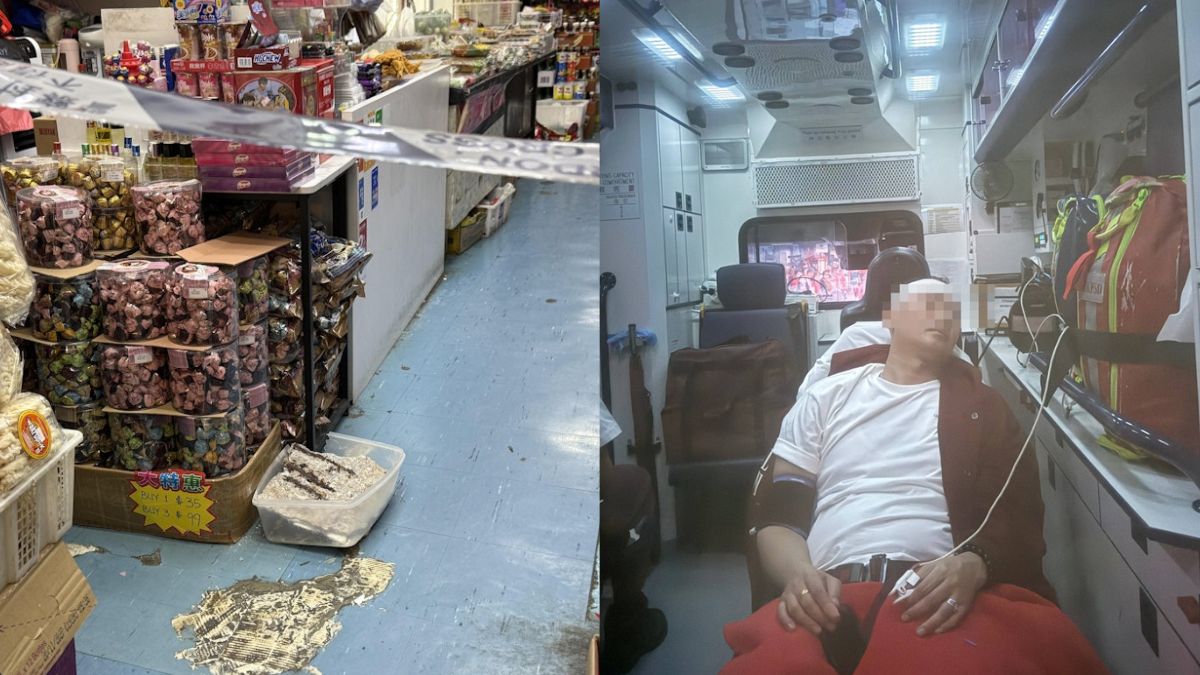 Hong Kong worker injured after ceiling collapses in Sham Shui Po shop