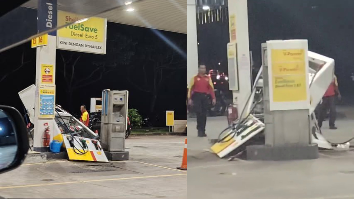 Singaporean driver accidentally tears off fuel pump at Johor petrol station, forcing temporary closure