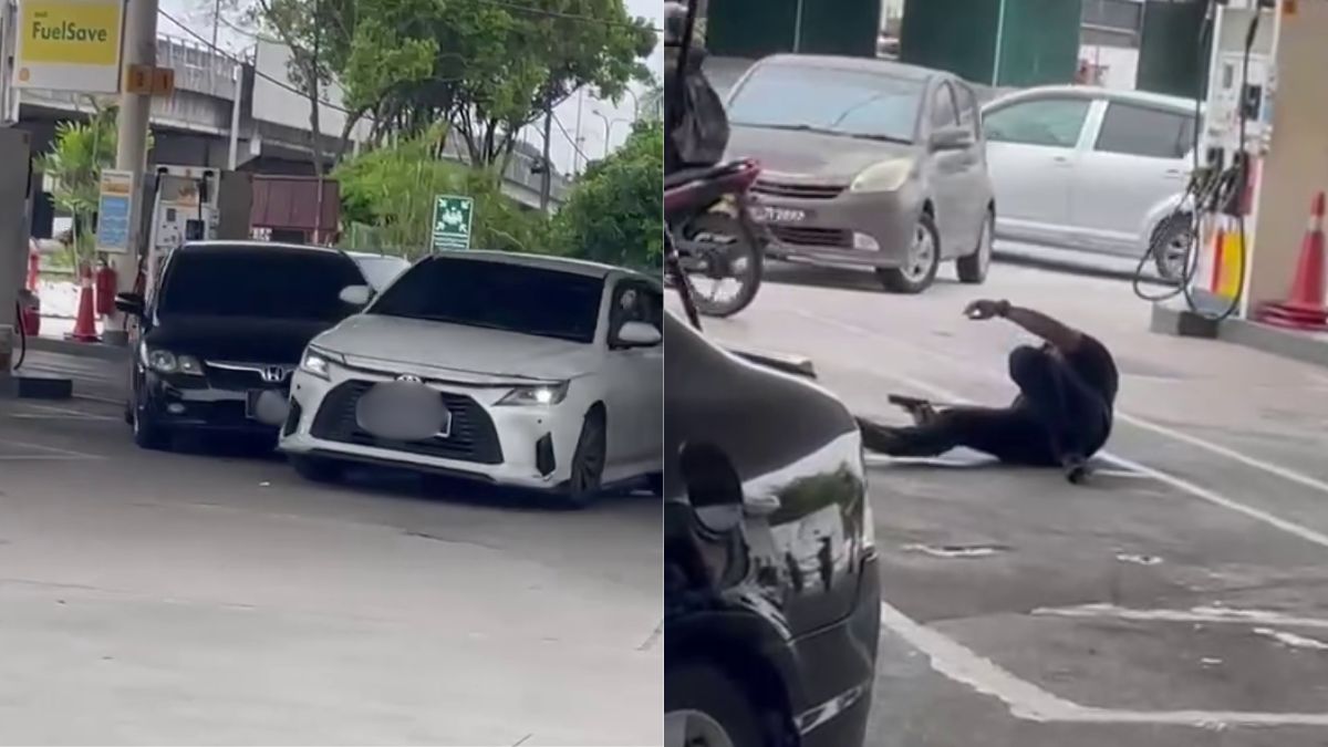 Police officer injured as suspect with 25 criminal records tries to flee arrest at Malaysian gas station
