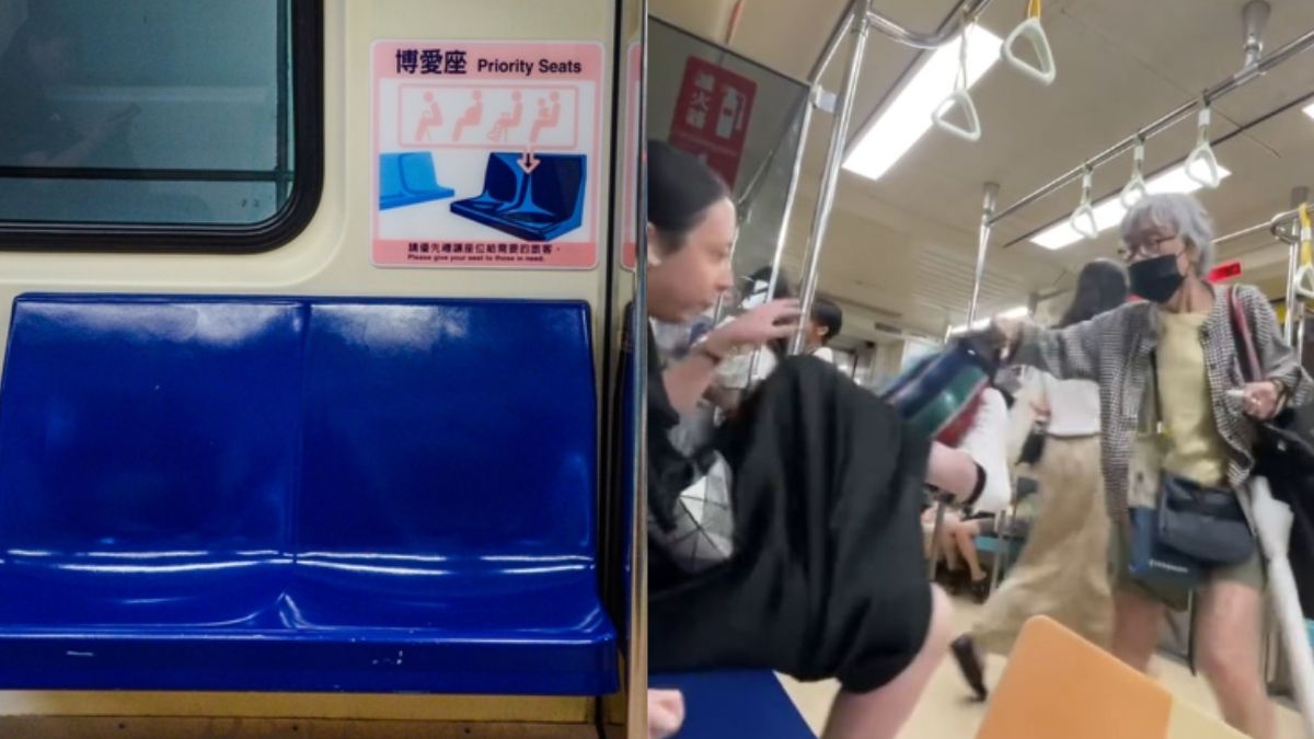 Passenger kicks elderly woman in Taiwan Metro priority seat dispute